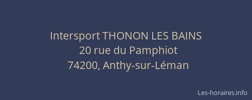 Intersport THONON LES BAINS