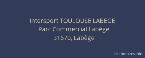 Intersport TOULOUSE LABEGE