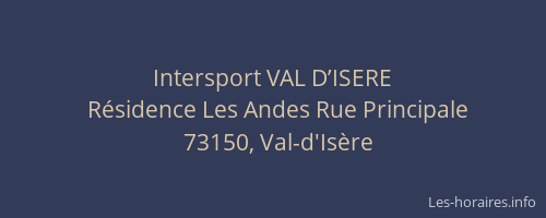 Intersport VAL D’ISERE