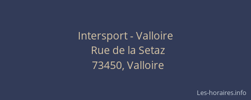 Intersport - Valloire