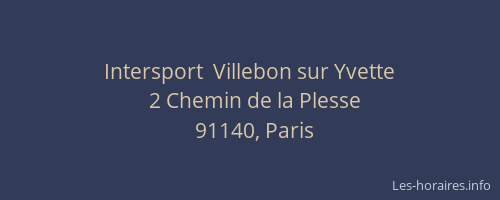 Intersport  Villebon sur Yvette