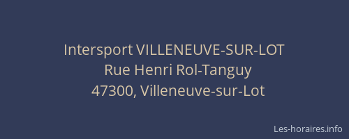 Intersport VILLENEUVE-SUR-LOT