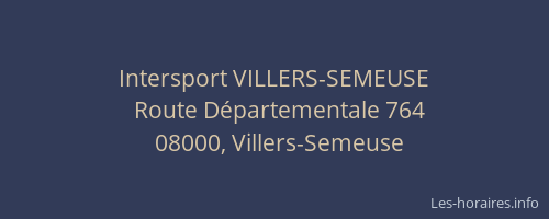 Intersport VILLERS-SEMEUSE