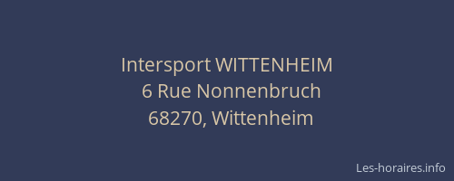 Intersport WITTENHEIM