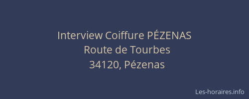 Interview Coiffure PÉZENAS