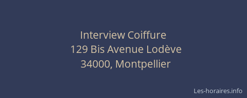 Interview Coiffure