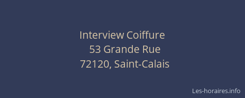 Interview Coiffure