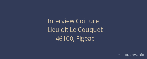 Interview Coiffure