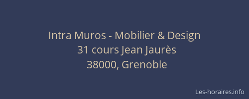 Intra Muros - Mobilier & Design