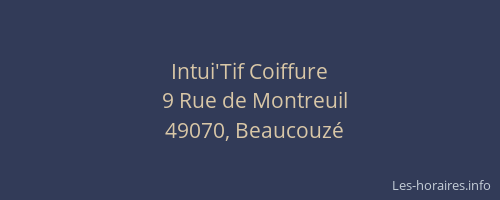 Intui'Tif Coiffure