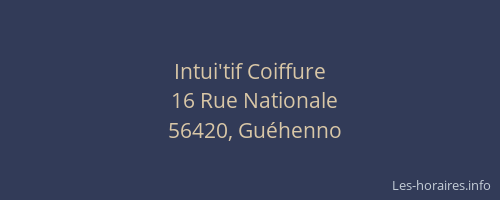 Intui'tif Coiffure
