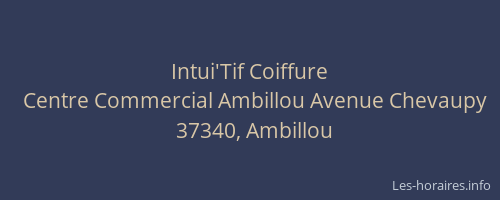 Intui'Tif Coiffure