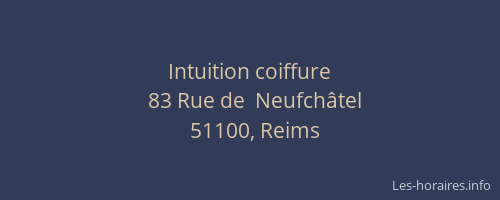 Intuition coiffure