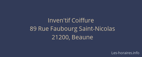 Inven'tif Coiffure