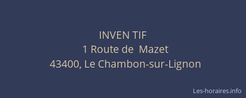 INVEN TIF