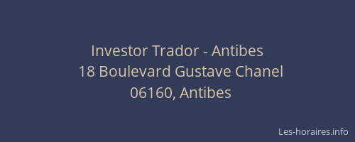 Investor Trador - Antibes