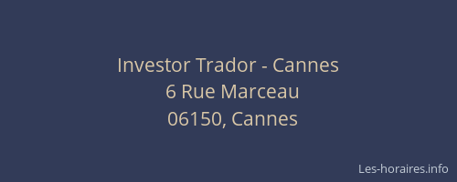 Investor Trador - Cannes