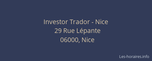 Investor Trador - Nice