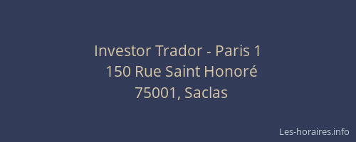 Investor Trador - Paris 1