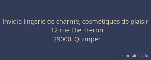 Invidia lingerie de charme, cosmetiques de plaisir