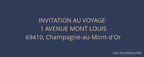 INVITATION AU VOYAGE