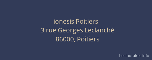 ionesis Poitiers