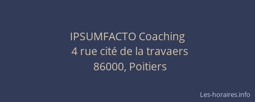 IPSUMFACTO Coaching