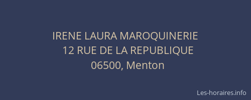 IRENE LAURA MAROQUINERIE