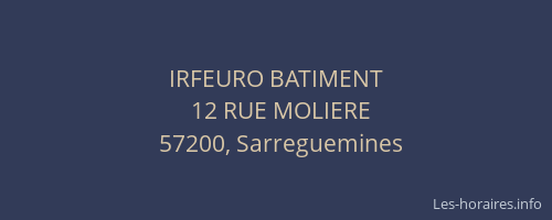 IRFEURO BATIMENT