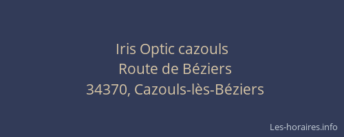 Iris Optic cazouls