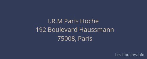 I.R.M Paris Hoche