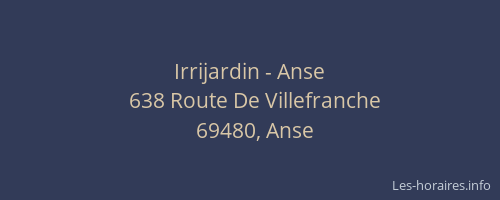 Irrijardin - Anse