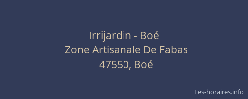 Irrijardin - Bo&eacute;