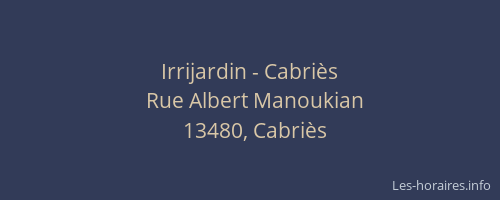 Irrijardin - Cabriès