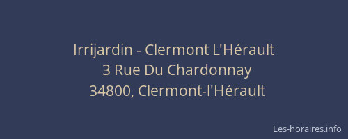Irrijardin - Clermont L'Hérault