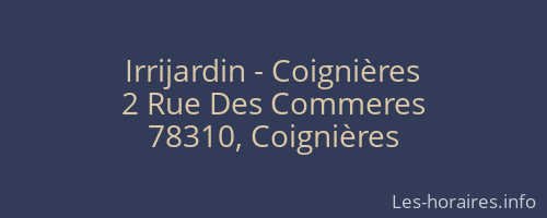 Irrijardin - Coignières