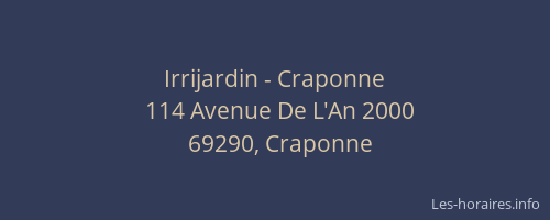 Irrijardin - Craponne