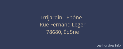 Irrijardin - Épône