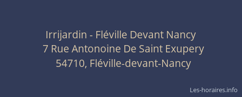 Irrijardin - Fléville Devant Nancy
