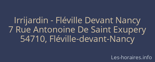 Irrijardin - Fléville Devant Nancy
