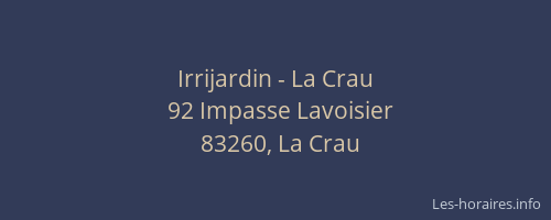 Irrijardin - La Crau