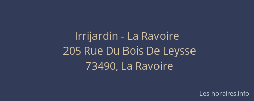 Irrijardin - La Ravoire