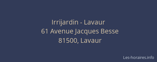 Irrijardin - Lavaur