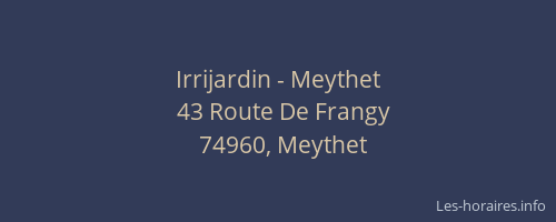 Irrijardin - Meythet