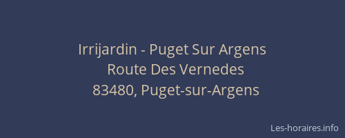 Irrijardin - Puget Sur Argens