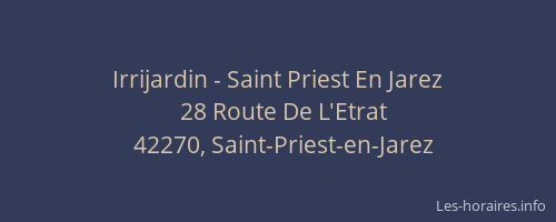 Irrijardin - Saint Priest En Jarez