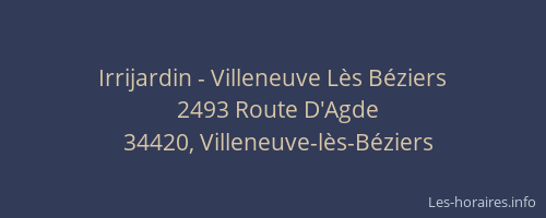 Irrijardin - Villeneuve Lès Béziers