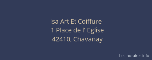Isa Art Et Coiffure