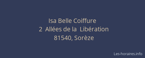 Isa Belle Coiffure