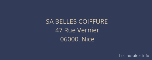 ISA BELLES COIFFURE